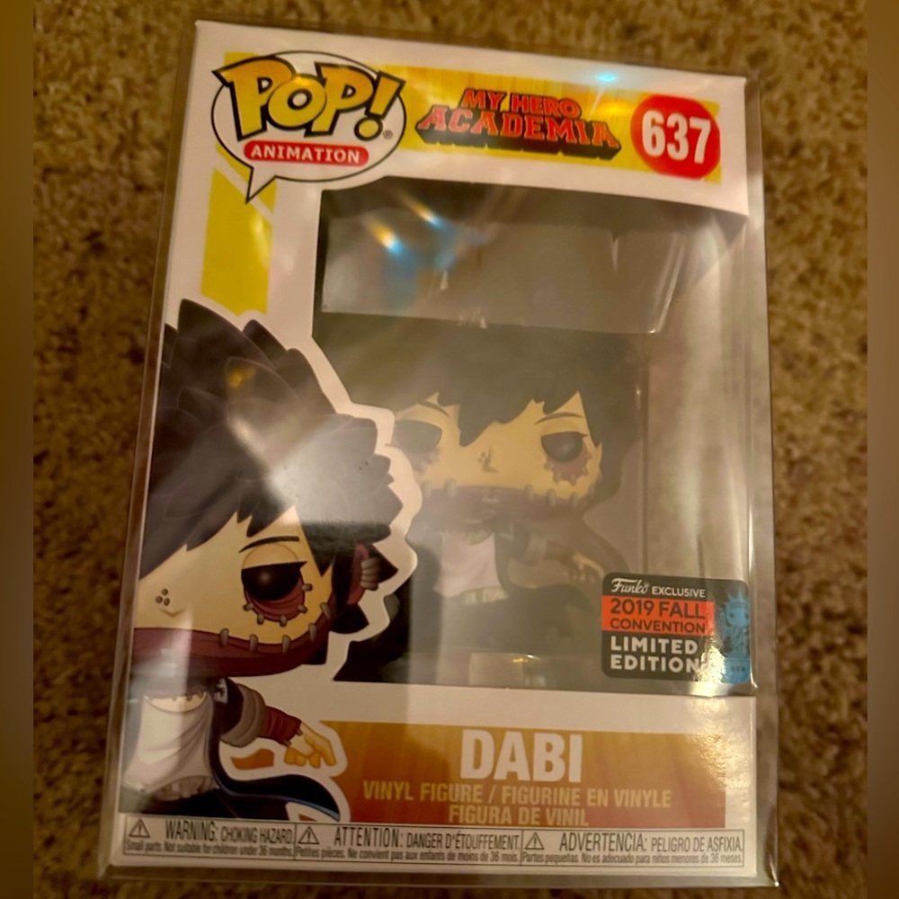 NYCC Exclusive MHA Dabi Funko Pop 637 Official 2019 Con Sticker My Hero New York